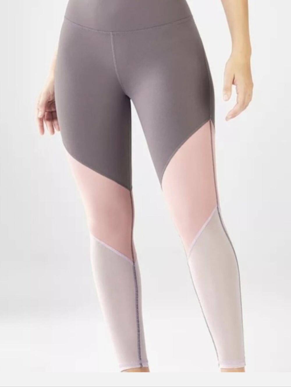 FABLETICS Powerhold High-Waisted Mesh Leggings Medium Shadow/Rosebloom/Petal